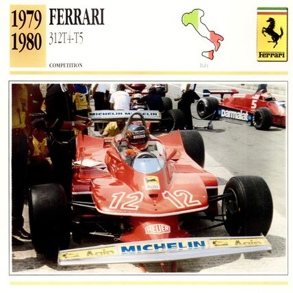 Collectors Club card. Classic Cars. Ferrari 312T4-T5