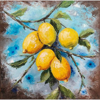 Oil Painting Still life Original Lemon Fruits Wallart