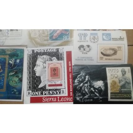 10 Sheets 12 Stamps 7 MNH + 3 Used XF WW -Foreign Lot Vintage 50+ Years Old!