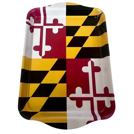 Maryland Flag Metal Rolling Tray