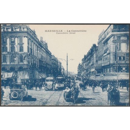 La Cannebière, Marseille, c.1910s - CPA