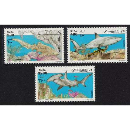 Somalia Sharks 3v 2003 MNH