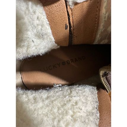 Lucky Brand Women's Ankle Boots Size 9 Brown Suede Sherpa Lined Casual