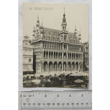 vintage large postcard Brussels, Kings House