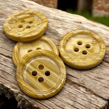 Resin Wooden Grain Looking Buttons 3 Sizes 4 Hole Sewing Knitting 15mm 20mm 25mm