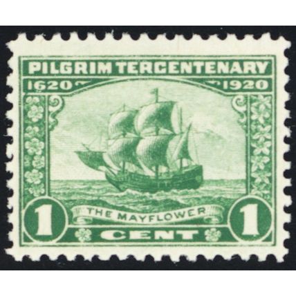 548, Mint VF NH 1¢ Mayflower Stamp * Stuart Katz