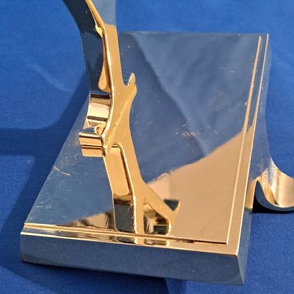 GOLD Colored Metal LETTER Y Christmas STOCKING HANGER Holder Mantel Hook Holiday