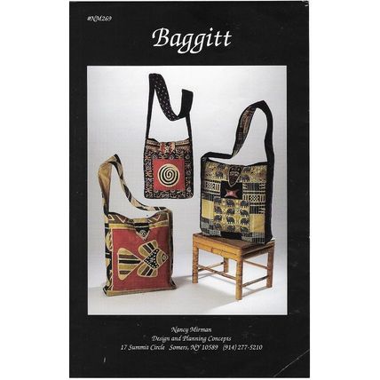 Nancy Mirman #NM269 Baggit Carry Bag in 2 sizes Pattern/Instructions © 2001