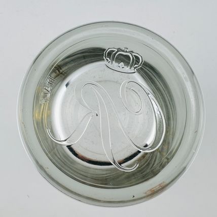 Crown Royal Logo Whisky Rocks Y Shaped Glass Embossed Bottom