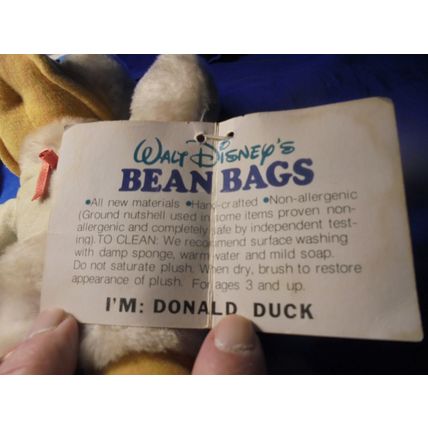 RARE 1950's/1960's DONALD DUCK Plush Beanbag with Original Tags!! $75.00 obo!