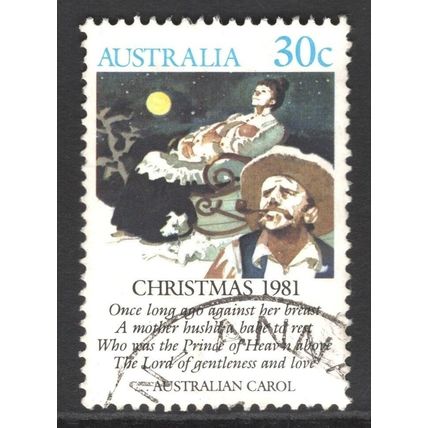AUSTRALIA 1981: CHRISTMAS CAROLS - 30c SILVER'S STARS USED (G6)