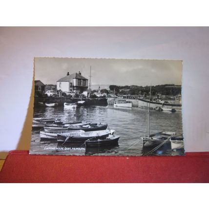CUSTOMS HOUSE QUAY, FALMOUTH, CORNWALL used vintage postcard RP 1960 pm =