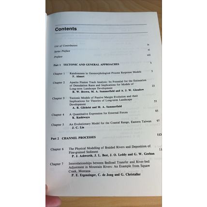 Process models and theoretical geomorphology, edited by M.J. Kirkby, 1994 signed