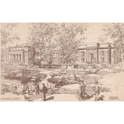 EC498 1924 BRITISH EMPIRE EXHIBITION-AUSTRALIAN PAVILION BY ERNEST COFFIN