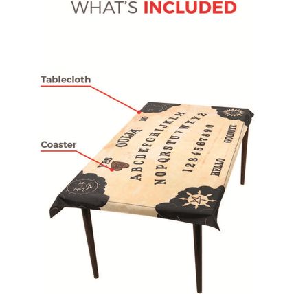 Ouija Board Table Cloth & Planchette Coaster