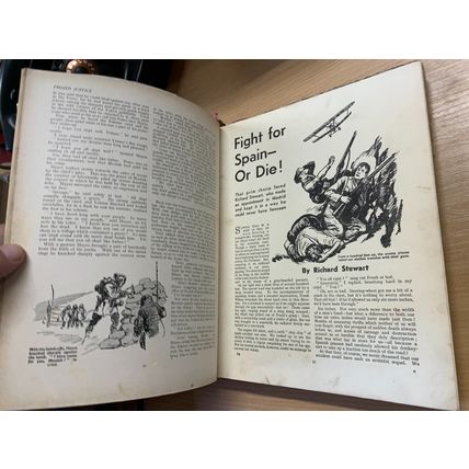 1937 "MODERN BOY'S BOOK OF TRUE ADVENTURE" ILLUSTRATED ANNUAL HARDBACK BOOK (P6)