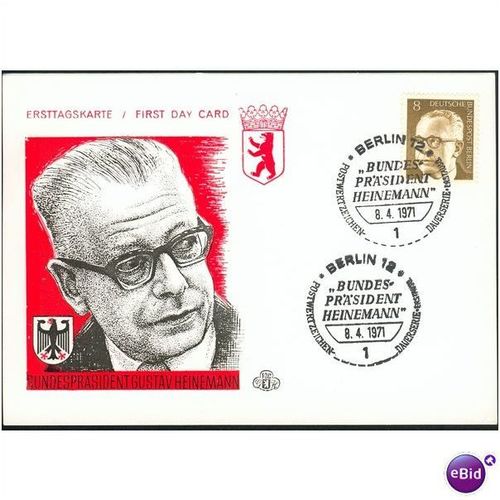 Germany postcard 1971 - Bundes Prasident Heinemann