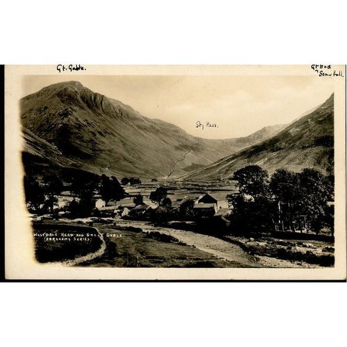 Vintage F. Abraham Postcard c1930's - Wasdale Head And Great Gable, Cumbria