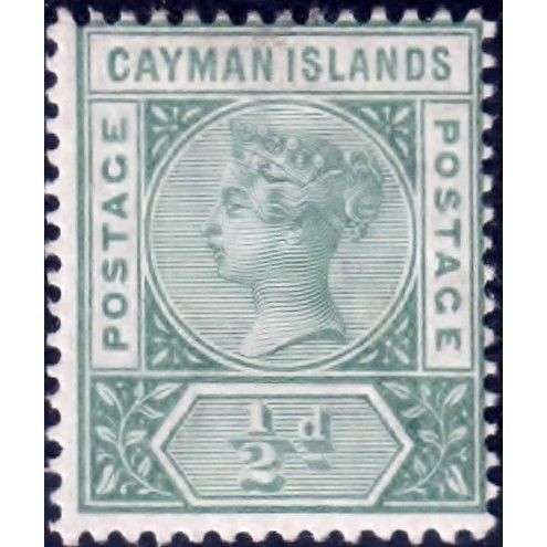 1900 CAYMAN ISLANDS Sg1a ½d PALE GREEN (Wmk C CA) VERY LIGHTLY M/MINT (G12)