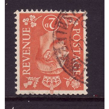 GREAT BRITAIN 1941 SG 488i 2d PALE ORANGE WMK INVERTED FINE USED#4