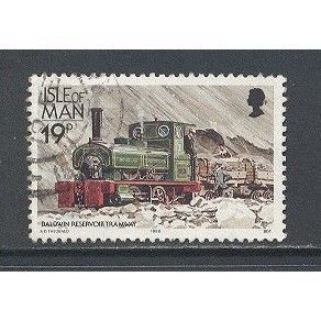 IsleofMan.SG376 19p Baldwin Reservoir Tramway steam loco No.1,Injebreck.FU.Aug15