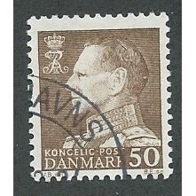 DEN 1961 50o 'KING FREDERIK IX' FINE USED (EBID42-966)