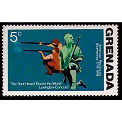 Grenada 1975 Revolution Bicentennial 5c MNH Stamp