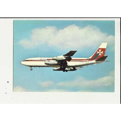 Aviation AIR MALTA BOEING 720 Postcard by Dennis (D.222-16)