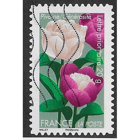 FRA 2012 (60c)(S/A) 'FLOWERS - PEONIES ' FINE USED (EBID56-694)