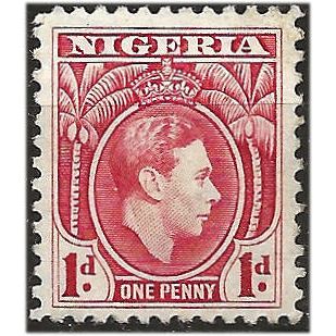 Nigeria 1938 SG50 1d Carmine Mounted Mint .. ..