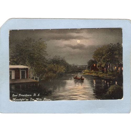 Rhode Island East Providence Moonlight On Ten Mile River~400