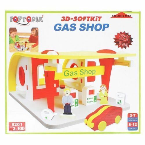 52 Piece 3D Petrol Station Kids Toys Games Creative Activity Softkit