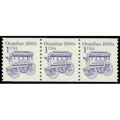 2225 1c Omnibus Very Fine MNH Dry Gum PNC 1/3 R0280