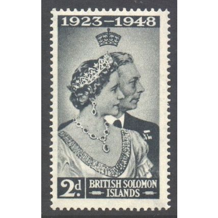 British Solomon Island BSI Scott 82 - SG75, 1948 Silver Wedding 2d MNH**