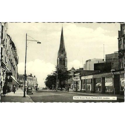 LONDON Muswell Hill Fortis Green Road Postcard (Reid 644)