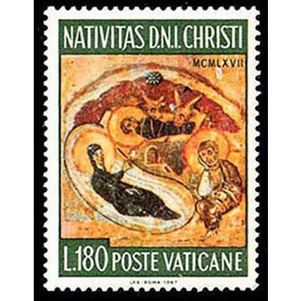 Vatican 1967 Christmas 180L MNH Stamp