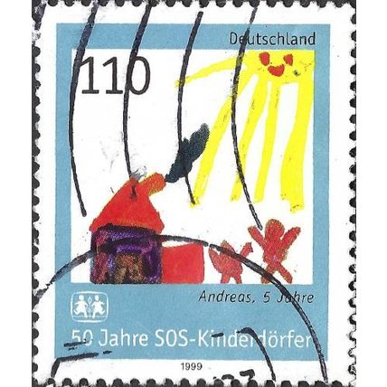 GERMANY, S.O.S. Children's Villages, blue 1999, 110pf, #2