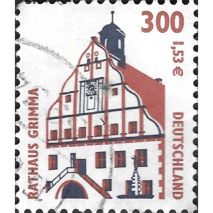 GERMANY, Townhall, Grimma, brown 2001, 300pf, 1.53, #2