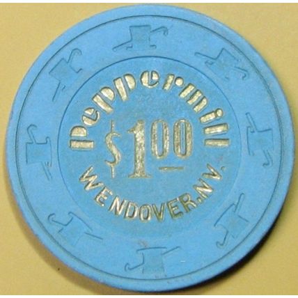 Peppermill. $1 Casino Chip. Wendover, NV. 23B.