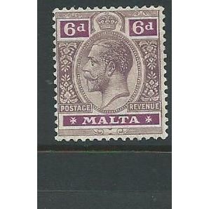 malta stamps george v sg80 sg 80 hm multiple crown ca wmk (2)