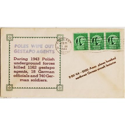 USA. 1944 Cover S.G.905 +3 Used