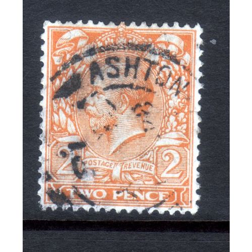 GREAT BRITAIN 1912 GEORGE V SG 368 2d ORANGE FINE USED#8