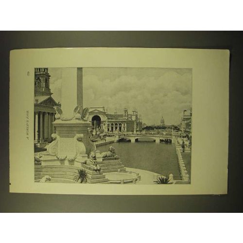 1893 Magazine Print of a Photograph of the World's Fair