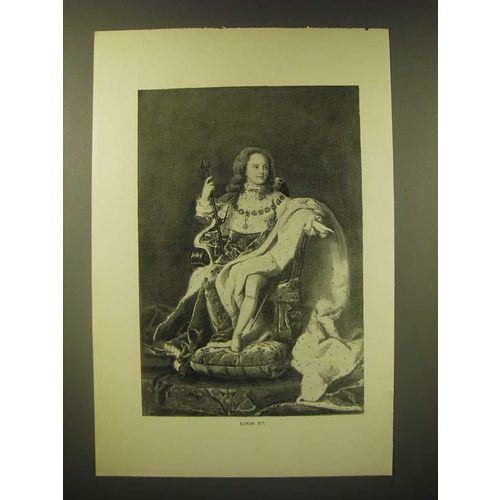 1893 Magazine Print of a Painting of Louis XV