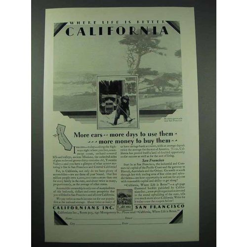 1928 California Tourism Ad - Life is Better
