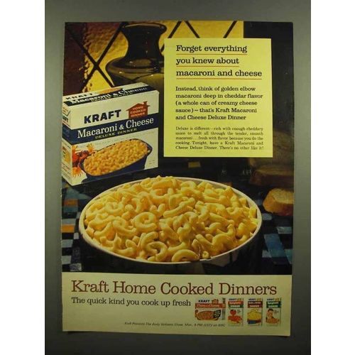 1965 Kraft Macaroni & Cheese Deluxe Dinner Ad