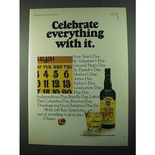 1969 J&B Scotch Ad - Celebrate Everything