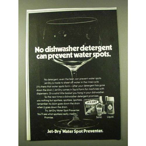 1973 Jet-Dry Water Spot Preventer Ad - Prevent Spots