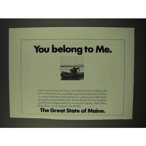 1973 Maine Tourism Ad - You Belong To Me