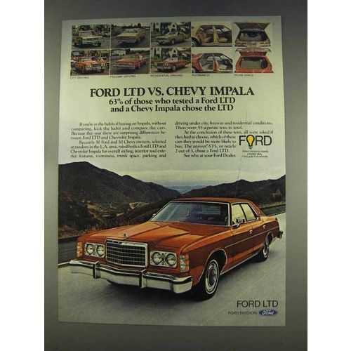 1977 Ford LTD Ad - Vs. Chevy Impala